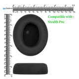 Geekria Comfort Mesh Fabric Replacement Ear Pads Compatible with Turtle Beach Stealth Pro Headphones, Ear Cushions (Black)