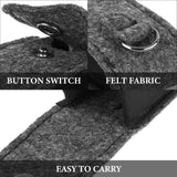 Geekria Felt Case Cover Compatible with Skullcandy Dime 3/2, Sony WF-C510 True Wireless Earbuds, Earphones Skin Cover, Protective Carrying Case with Keychain Hook, Portable, Shockproof