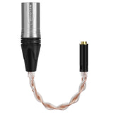 Geekria 4-Pin XLR Balanced Male to 4.4mm Balanced Female Headphones Audio Adapter Cable, OCC Copper Silver Plated Upgrade Audio Conversion Cord, Compatible with Amplifiers, Microphones (20cm/8'')