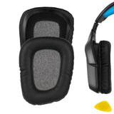 Geekria QuickFit Replacement Ear Pads for Logitech G35, G930, G430, F450 Headphones Ear Cushions, Headset Earpads, Ear Cups Cover Repair Parts (Black)
