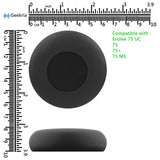 Geekria QuickFit Replacement Ear Pads for Jabra Evolve 75 UC, Evolve 75, Evolve 75+, Evolve 75 MS Headphones Ear Cushions, Headset Earpads, Ear Cups Cover Repair Parts (Black)