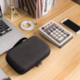 Geekria Numeric Keypad Carrying Case, Compatible with 8BitDo Retro 18 Mechanical Numpad, EPOMAKER EK21 Number Keyboard, Portable Number Pad Travel Bag (Dark Grey)