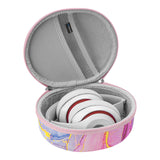 Geekria NOVA Headphones Case Compatible with Beats Studio Pro/3/2.0, Replacement Hard Shell Travel Carrying Bag with Cable Storage (Pink Marble)