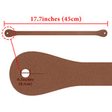 Geekria Earphones Neck Strap, Soft Vegan Leather Anti-Lost Earbuds Holder Neck Band Compatible with Apple EarPods and Other Wired Headphone (Brown)