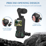 Geekria Camera Extension Adapter Compatible with DJI Osmo Pocket 3, Cold Shoe Mount Camera Extender Frame, Tripod Mount Adapter for Tripod, Bicycle, Backpack Clip, Chest Straps (Black)