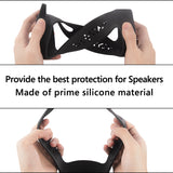 Geekria Silicone Speaker Case Cover, Compatible with JBL Pulse 4 Case, Protective Waterproof Soft Skin, Replacement Bluetooth Speakers Travel Carrying Case with Keychain Hook, with Shoulder Strap