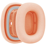 Geekria Comfort Mesh Fabric Replacement Ear Pads Compatible with AirPods MAX (A2096), AirPodsMAX2 (A3184) Headphones, Ear Cushions (Orange)