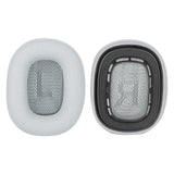 Geekria QuickFit Replacement Ear Pads Compatible with Apple Airpods MAX Headphones Ear Cushions, Headset Earpads, Ear Cups Cover Repair Parts (Silver)