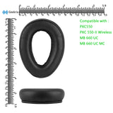 Geekria PRO Extra Thick Replacement Ear Pads for Sennheiser PXC 550 PXC 550-II Wireless MB 660 Series Headphones Ear Cushions, Headset Earpads, Ear Cups Cover Repair Parts (Black/Extra Thick)