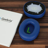 Geekria QuickFit Replacement Ear Pads for JBL JR460 Headphones Ear Cushions, Headset Earpads, Ear Cups Cover Repair Parts (Blue)