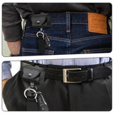 Geekria Belt Case Cover Compatible with Apple AirPods4, AirPods Pro 3/2 Earbuds, Belt Clip Protective Carrying Pouch (Black)