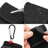 Geekria Earbuds Soft Case, Compatible with Apple AirPods Pro 2 and AirPods 4/3/2/1, Suitable for Travel, Mountaineering, Washable, with Velcro, Can be Attached to Shoulder Strap or Backpack