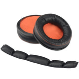 Geekria Earpad + Headband Compatible with SteelSeries SIBERIA 800 840 Headphone Replacement Ear Pad + Headband Pad / Ear Cushion + Headband Cushion / Repair Parts Suit (Black)
