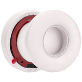 Geekria QuickFit Replacement Ear Pads for Beats Solo 4 Wireless On-Ear Headphones Ear Cushions, Headset Earpads, Ear Cups Cover Repair Parts (White)