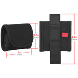 Geekria Earbuds Pouch with Belt Loop Compatible with SAMSUNG Galaxy Buds3 Pro, Galaxy Buds2, Galaxy Buds FE Earbud Case Belt Holster, Protective Case Cover with Clip Holder for Bag Strap (Black)