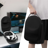 Geekria Shield Storage Case Carrying Case Compatible with Meta Quest 3, Drop and Scratch Proof Portable Bag Protect VR Device and Accessories, Suitable for Travel and Home Bag (Black)