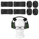 Geekria Comfort Headphones Headband Pressure Relief Pads, Headband Cushion Pad for Tight On-Ear/Over-Ear Headsets, Headband Nuggets Damage Free Easy DIY Installation (4 Pack)