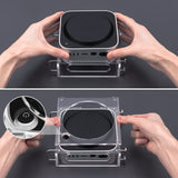 Geekria Computer Chassis Stand, Clear Acrylic Chassis Case, Compatible with Apple 2024 Mac Mini Desktop Computer, Apple 2024 Mac Mini M4 / 2024 Mac Mini M4 Pro Stand - Accessories (Transparent)