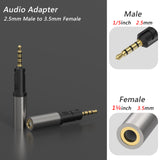 Geekria 2.5mm Male to 3.5mm (1/8'') Female Stereo Audio Jack Adapter, Audio Adapter Conversion Audio Plug, Gold Plated Convert Connector Adapter