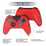 Geekria Handle Protective Cover Compatible with Luna Controller, Anti-Throw Handle Protective Silicone Cover Compatible for Luna Wireless Controller (Red)