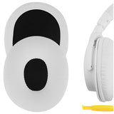 Geekria QuickFit Replacement Ear Pads for Sony MDR-ZX 750 DC/AP/BN Headphones, Headset Earpads, Repair Parts (White)
