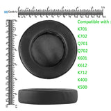Geekria QuickFit Replacement Ear Pads for AKG, K701, K702, Q701, Q702, K601, K612, K712, K400, K500 Headphones Ear Cushions, Headset Earpads, Ear Cups Cover Repair Parts (Black)