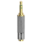 Geekria 3.5mm Male to 3.5mm (1/8'') Balanced Female Headphones Adapter for 3.5mm 4-Pole Cable Connected to Balanced 3.5mm Player Device, Aluminum Alloy Conversion Audio Plug, Gold Plated Adapter