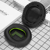 Geekria QuickFit Replacement Ear Pads for JBL Quantum 100, Q 100 Headphones Ear Cushions, Headset Earpads, Ear Cups Repair Parts (Black Green)