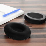 Geekria Comfort Velour Replacement Ear Pads for Sennheiser Momentum On-Ear, Momentum 2.0 HD1 On-Ear Headphones, Ear Cushions, Repair Parts (Black)