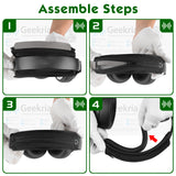 Geekria Medium Hook and Loop Headband Cover + Headband Pad Kit, DIY Installation No Tool Needed, Compatible with Sony, Bose, Skullcandy, Beats, Hyperx Headphones