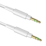 Geekria Audio Cable Compatible with Headphones, Speakers, Car Stereos, 3.5mm Replacement Stereo Cord (4 ft / 1.2 m, White)