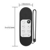 Geekria Chromecast Cover Compatible with Google TV HD 2022 Remote Control - Lightweight Non-Slip Shock Resistant Silicone Cover for Google TV 4K 2020 Remote Control with Lanyard (Black)