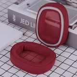 Geekria Comfort Mesh Fabric Replacement Ear Pads for Logitech G433 G233 G PRO Headphones Ear Cushions, Headset Earpads, Ear Cups Cover Repair Parts (Red)