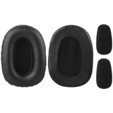 Geekria QuickFit Replacement Earpads + Mic Windscreen Foam Compatible with BlueParrott B450-XT, B450XT Headphones Mic Foam Cover + Ear Cushions / Cushion Pad Repair Parts (Black)