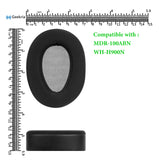 Geekria Sport Cooling Gel Replacement Ear Pads for Sony MDR-100ABN, WH-H900N Headphones Ear Cushions, Headset Earpads, Ear Cups Repair Parts (Black)