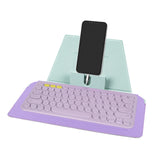 Geekria Compact Keyboard Case, Vegan Leather Travel Case with Phone and Tablet Holder, Keyboard Case Compatible with Logitech Pebble Keys 2 K380s / Logitech K380, Magic Keyboard (Daydream Mint)