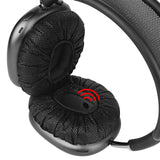 Geekria 30 Pairs Disposable Headphones Ear Cover for Over-Ear Headset Earcup, Stretchable Sanitary Ear Pads Cover, Hygienic Ear Cushion Protector (M / Black)