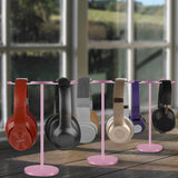 Geekria Aluminum Alloy Dual Headphones Stand for Over-Ear Headphones, Gaming Headset Holder, Desk Display Hanger with Solid Heavy Base Compatible with Bose, Beats, Sony, AKG, ATH, JBL (Rose Gold)