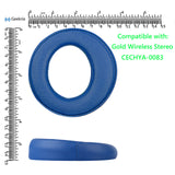 Geekria QuickFit Replacement Ear Pads for Sony PlayStation Gold Wireless Stereo, CECHYA-0083 Headphones Ear Cushions, Headset Earpads, Ear Cups Cover Repair Parts (Blue)