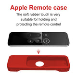 Geekria Protective Case for Apple TV 4K / 4th Gen Remote - Light Weight (Anti Slip) Shock Proof Silicone Cover for Apple TV 4K Siri Remote Controller with Lanyard (Red)