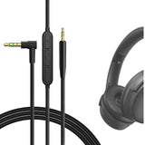 Geekria Audio Cable with Mic Compatible with Bose QuietComfort Ultra/SE/45/35 II Headphones, 3.5mm to 2.5mm Replacement Stereo Cord with Inline Microphone (4 ft/1.2 m)