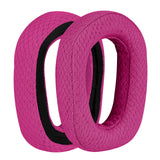 Geekria Comfort Mesh Fabric Replacement Ear Pads for Logitech G435 G335 Headphones Ear Cushions, Headset Earpads, Ear Cups Cover Repair Parts (Red)