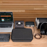 Geekria Audio Interface Carrying Case, Hard Shell Travel Bag Compatible with Universal Audio Apollo Twin X DUO/Apollo Twin X QUAD/Apollo Twin X DUO Gen 2/Apollo Twin X QUAD Gen 2 (Dark Gray)