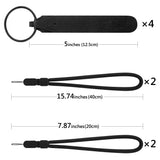 Geekria Straps Covers & Wrist Straps Compatible with Meta / Oculus Quest 2 Anti-Drop Hand Grip Accessories Fit for Quest 2 Touch Controller Handle (Black 20CM+40CM)
