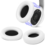 Geekria SNAP Magnetic Ear Pads for Beats Studio 3 Wireless, Studio 2 Wireless, Studio 2 Wire Magnetic Easy Switch Ear Cushions, Exchange Earpads in Seconds (White Protein Leather, 1 Pair)