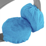 Geekria 100 Pairs Disposable Headphones Ear Cover for On-Ear Headset Earcup, Stretchable Sanitary Ear Pads Cover, Hygienic Ear Cushion Protector (S / Blue)
