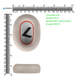 Geekria QuickFit Replacement Ear Pads for Plantronics BackBeat PRO2, BackBeat PRO2 Special Edition, Voyager 8200UC Headphones Ear Cushions, Headset Earpads, Ear Cups Cover Repair Parts (White/Red)