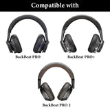 Geekria Flex Fabric Headband Cover Compatible with Plantronics BackBeat PRO, PRO+, PRO2 Wireless Noise Canceling Headphones, Sweat Cover, Easy DIY Installation (Black)