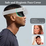 Geekria VR Facial Interface & Face Cover Pad Compatible with Meta Quest 3, Sweat-Proof PU Foam Cushion, Accessory Set with Anti-Leakage Light Nose Pad and Lens Protector, Air-Circulation Design
