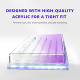Geekria Tenkeyless Acrylic Keyboard Dust Cover, for TKL 80% Compact 87 Key Computer Mechanical Gaming Keyboard, Compatible with Logitech G915 TKL/G PRO Mechanical Gaming Keyboard (Gradient Purple)